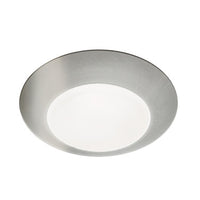 Disc 4in. Energy Star LED Flush Mount 3000K Soft. White in Brushed Nickel