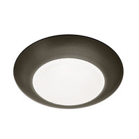Disc 4in. Energy Star LED Flush Mount 3000K Soft. White in Bronze