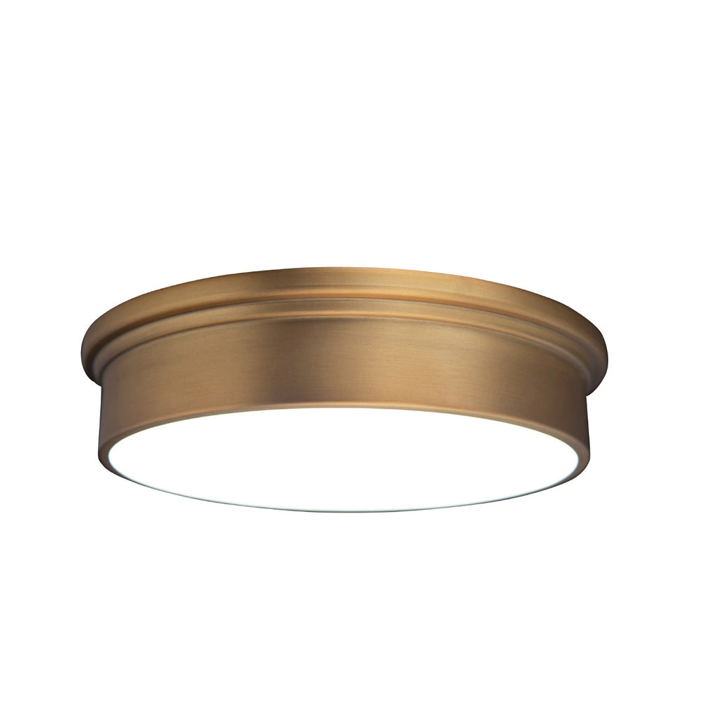 YORK 8in. LED Flush Mount Light 3000K in Aged Brass