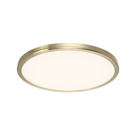 GEOS 15in. LED Flush Mount Light 3000K in Brushed Brass