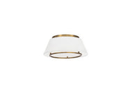 HAILEY 16in. LED Semi-Flush Mount Light 3000K in Aged Brass