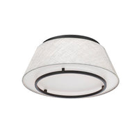HAILEY 16in. LED Semi-Flush Mount Light 3000K in Black