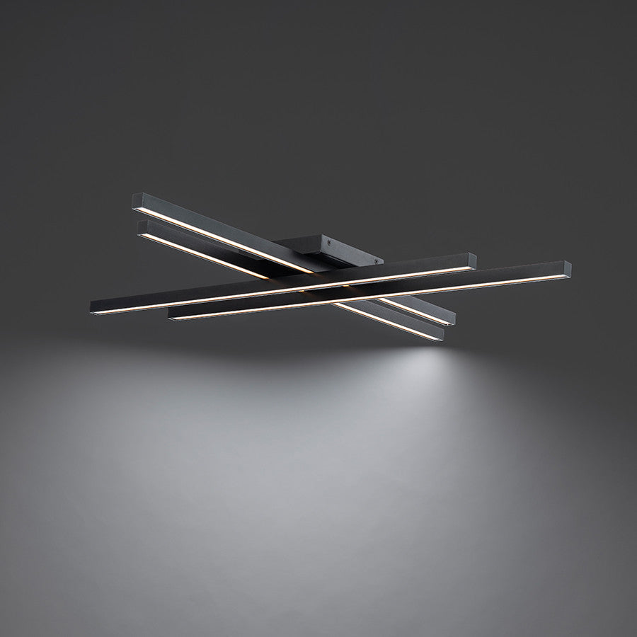 PARALLAX 32in. LED Flush Mount Light 2700K/3000K/3500K in Black