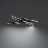 PARALLAX 32in. LED Flush Mount Light 2700K/3000K/3500K in Black