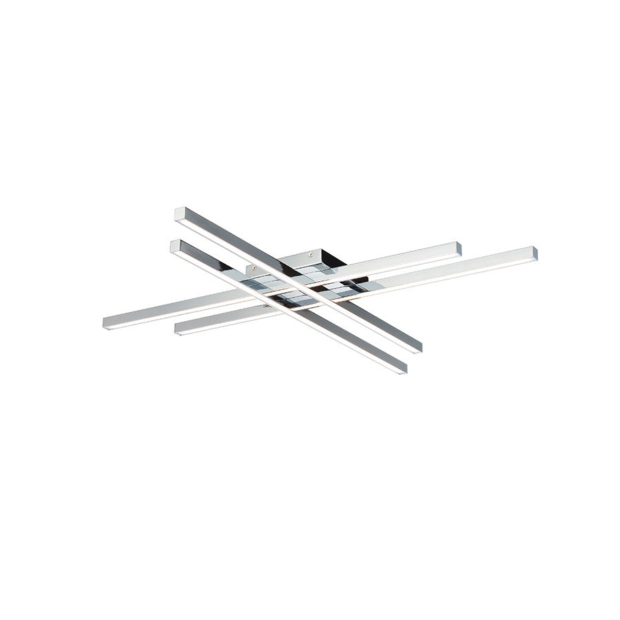 PARALLAX 32in. LED Flush Mount Light 2700K/3000K/3500K in Chrome