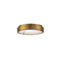 Crackle 14in. LED Flush Mount Light 3000K in Aged Brass