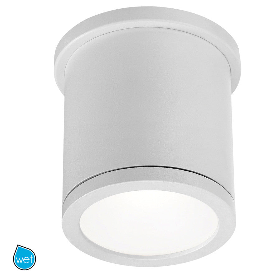 TUBE 5in. LED Outdoor Flush Mount Light 3000K in White