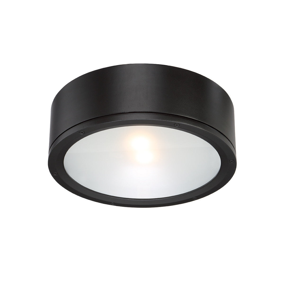 TUBE 12in. LED Outdoor Flush Mount Light 3000K in Black