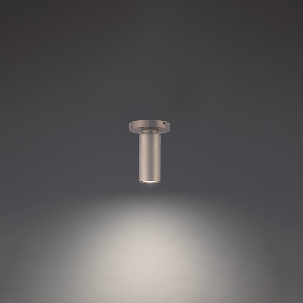 Caliber 7in. LED Outdoor Flush Mount Light 3000K in Brushed Aluminum