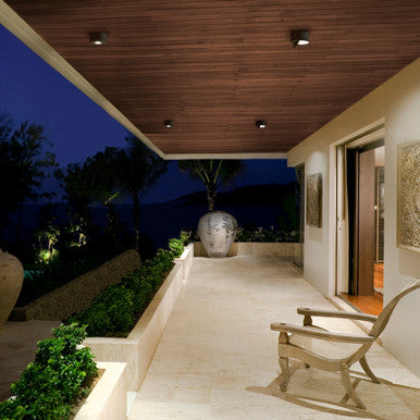 Peek 5in. LED Outdoor Flush Mount Light 4000K in Black