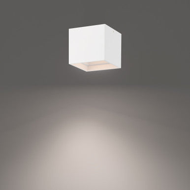 Downtown 5in. LED Outdoor Flush Mount Light 3500K in White - FM-W47206-35-WT