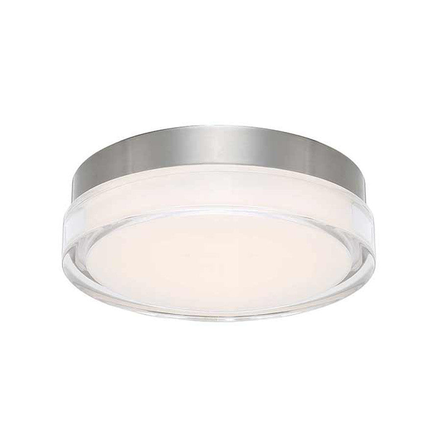 DOT 15in. LED Flush Mount Light 2700K in Stainless Steel