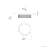 GRILLE 12IN FLUSH MOUNT 4CCT 4000K