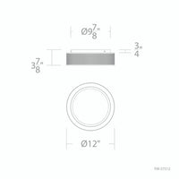 GRILLE 12IN FLUSH MOUNT 4CCT 3500K