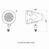 84 Watt LED Flagpole Light 25 Degree Spot with Knuckle Mount Integrated LED - 9000 Lumens - 5000K Daylight - 120-277V