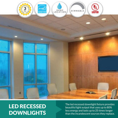 LED Recessed Retrofit Downlights - Recessed Can Lights - Available in Different Sizes and Color Temperatures