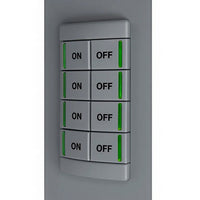 nLight Wired Aesthetic Wallpod, Four Pole, Gray