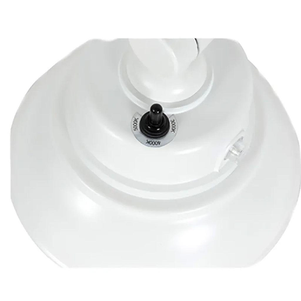LED Outdoor Gooseneck Wall Lights - Medium 25 Watts - 3000 Lumens - Color Selectable 30K/40K/50K - 120-277V - Integrated Photocell - White Finish