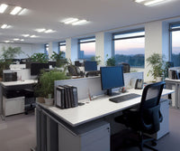LED Double Basket Troffers - Commercial Ceiling Light Fixtures - Recessed or Surface Mount Kits Available - Choose Your Size and Accessories