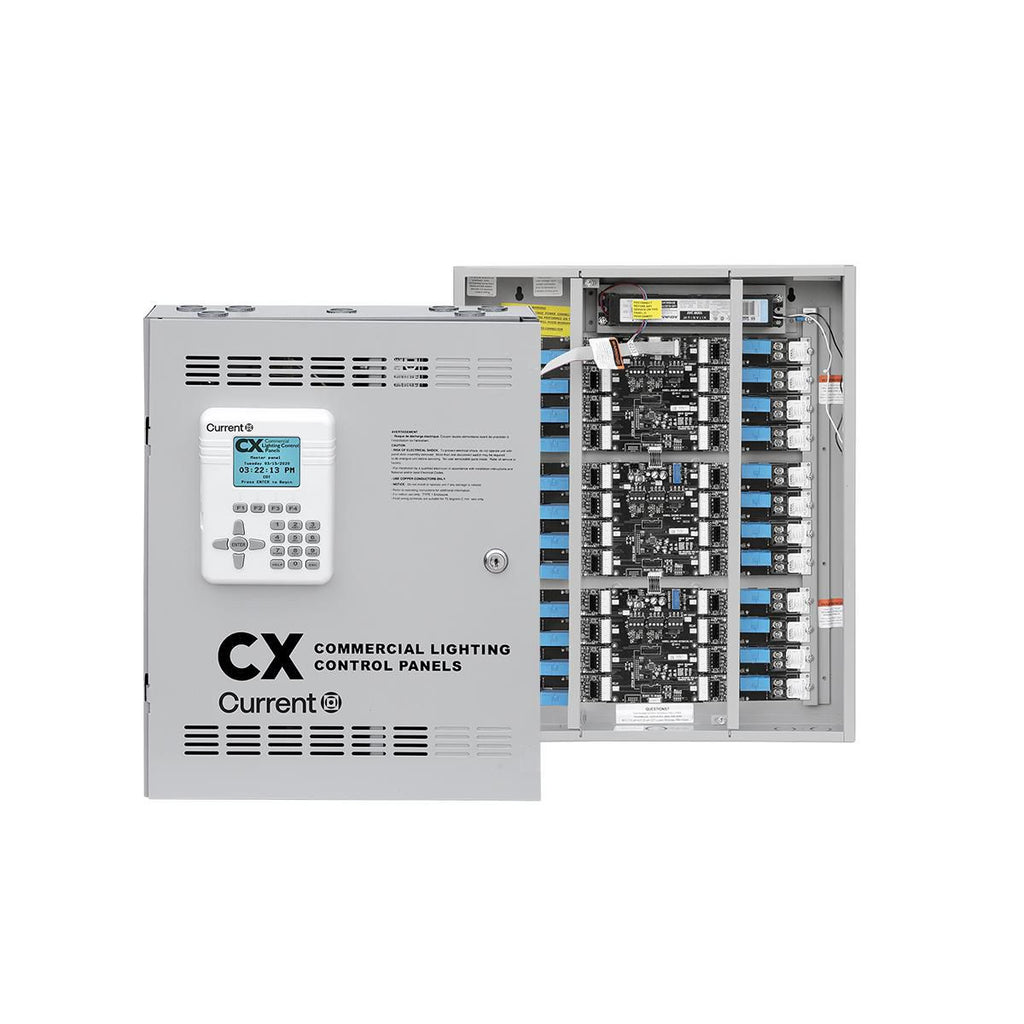 CX Lighting Control Panel, 8 Relay, 120/277V Input, with 8-30A/1P Latching Relays Nema 1 Sur. Encl. Secondary
