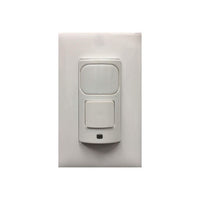 LightHAWK Night Light Passive Infrared Wall Switch Sensor with IntelliDAPT, Single Circuit, One Button, 120/277VAC, 1,000 Sq. Ft., Photocell, White