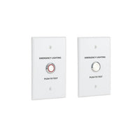 Low Voltage Emergency Lighting Test Switch, No Pilot LED Light, with engraved wallplate