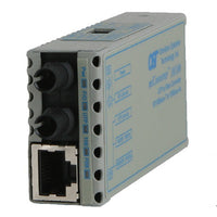 The NX Media Converter allows a transition from copper based ethernet to fiber. Supports 10BASE-T, 100BASE-TX, 100BASE-FX and IEEE 802.3 specification, Gray