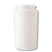 8 Inch Plastic Cylinder Plain Lip Opening White Opal Lexan