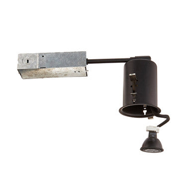 2.5in Low Voltage Remodel Housing with LED MR16 Lamp in Black