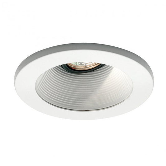 4in Adjustable Round Step Baffle Trim in White - HR-D411-WT/WT