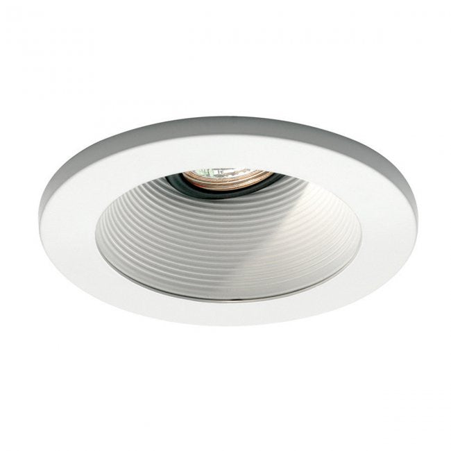 4in Adjustable Round Step Baffle Trim in White - HR-D411-WT/WT