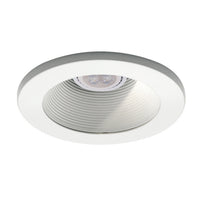 4in Adjustable Round Step Baffle Trim in White