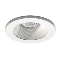 4in Adjustable Round Step Baffle Trim in White