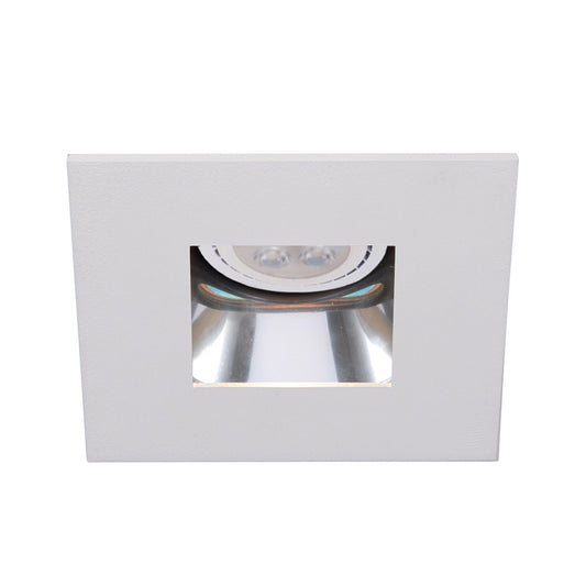 4in Square Adjustable Open Reflector Trim in White