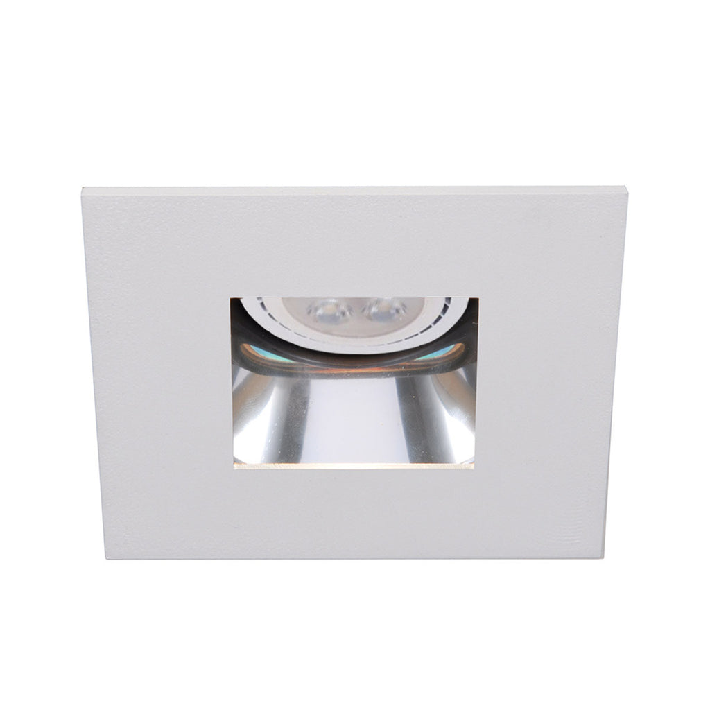 4in Square Adjustable Open Reflector Trim in White