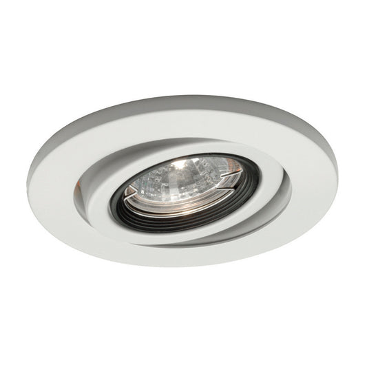 4in Round Gimbal Trim in White - HR-D417-WT