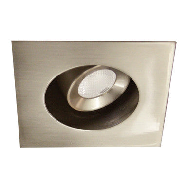 LEDme 1in. Square Miniature Recessed Downlight 2700K Warm White in Brushed Nickel - HR-LED272R-40-BN