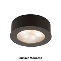 Round LED Button Light 2700K Soft White in Dark Bronze