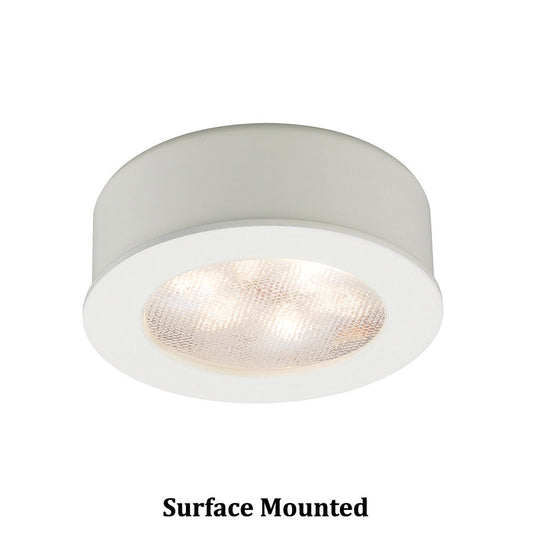 Round LED Button Light 2700K Soft White in White