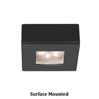Square LED Button Light 2700K Soft White in Black