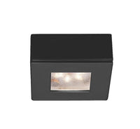 Square LED Button Light 2700K Soft White in Black