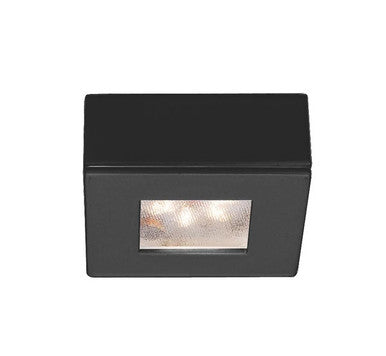 Square LED Button Light 2700K Soft White in Black