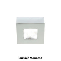 Square LED Button Light 2700K Soft White in Chrome