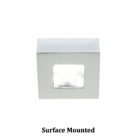 Square LED Button Light 3000K Warm White in Chrome