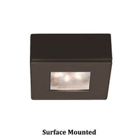 Square LED Button Light 2700K Soft White in Dark Bronze