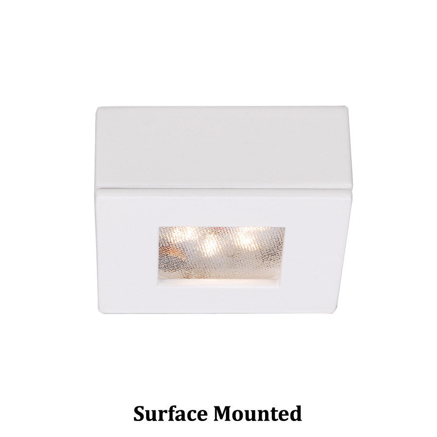 Square LED Button Light 2700K Soft White in White