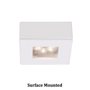 Square LED Button Light 2700K Soft White in White