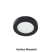 Edge Lit Energy Star LED Button Light 2700K Warm White in Black
