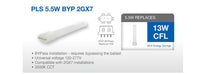 2GX7 LED PL Retrofit Lamp for 4 Pin CFL Bulbs - Replaces 13 Watt- 2GX7 Base Lamps - Ballast Bypass 120-277v, 3500K and 600 Lumens