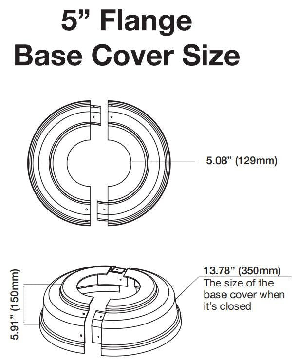 30 Foot Round Pole For Surface Mount - Steel With Bronze Finish - 5 Inch Diameter